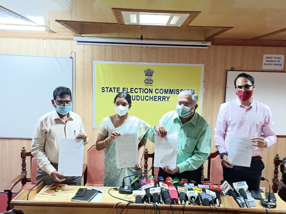 Press Meet regarding schedule of Civic Election 2021